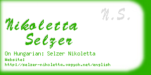 nikoletta selzer business card